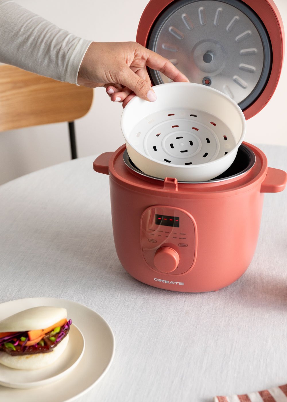 RICE COOKER STUDIO Cuisseur à riz électrique 2L avec panier vapeur