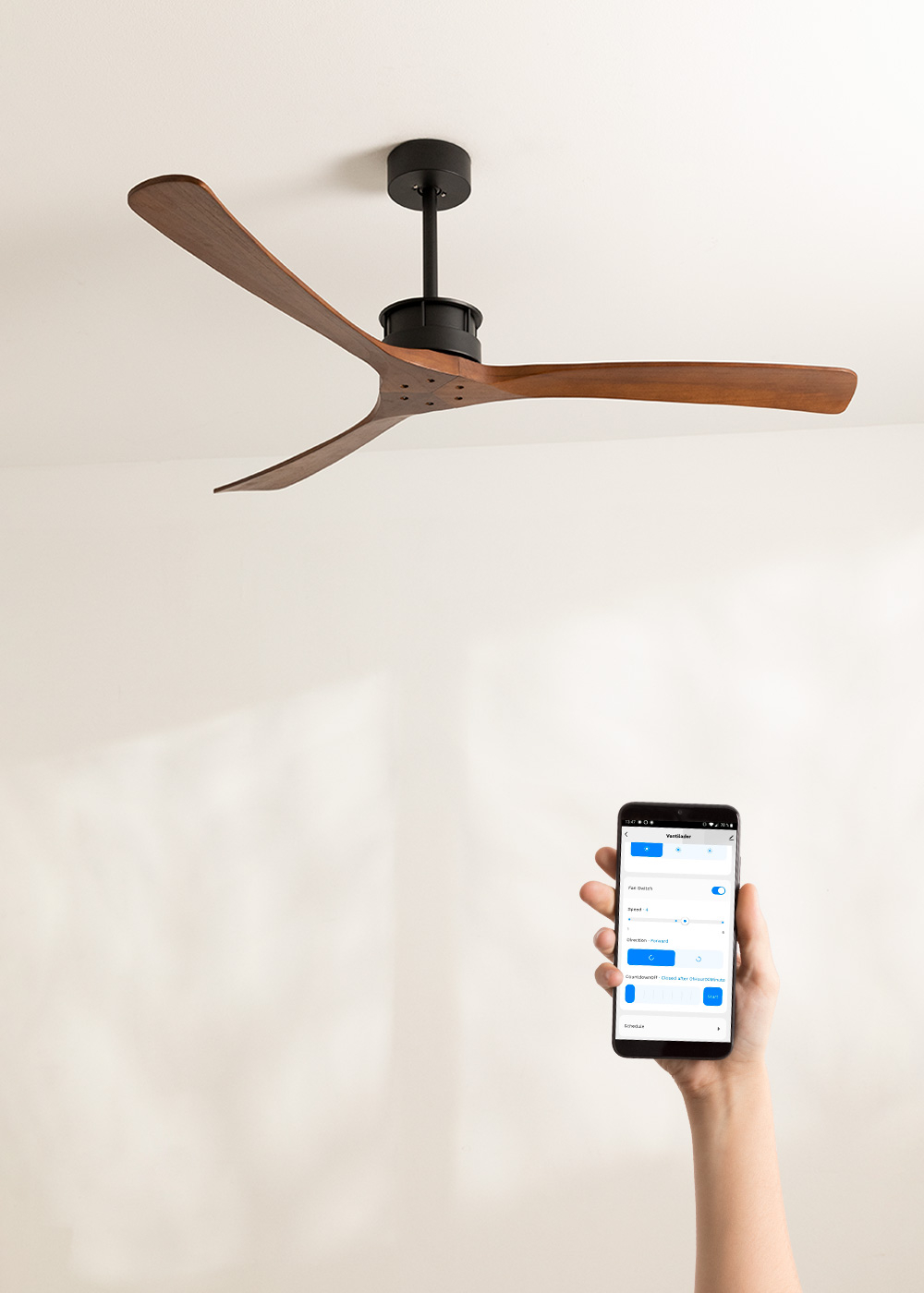 WIND LARGE DC -XL 40W DC Ultrasilent Ceiling Fan, imagen de galería 1