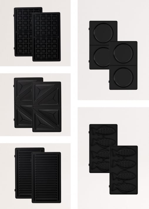 Austauschbare Platten für STONE STUDIO Doppelt - Waffeln, Pfannkuchen, Taiyaki Fisch, Sandwich, Grill