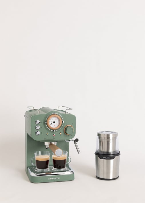 Pack THERA RETRO Espresso-Kaffeemaschine + MILL PRO Kaffeemühle