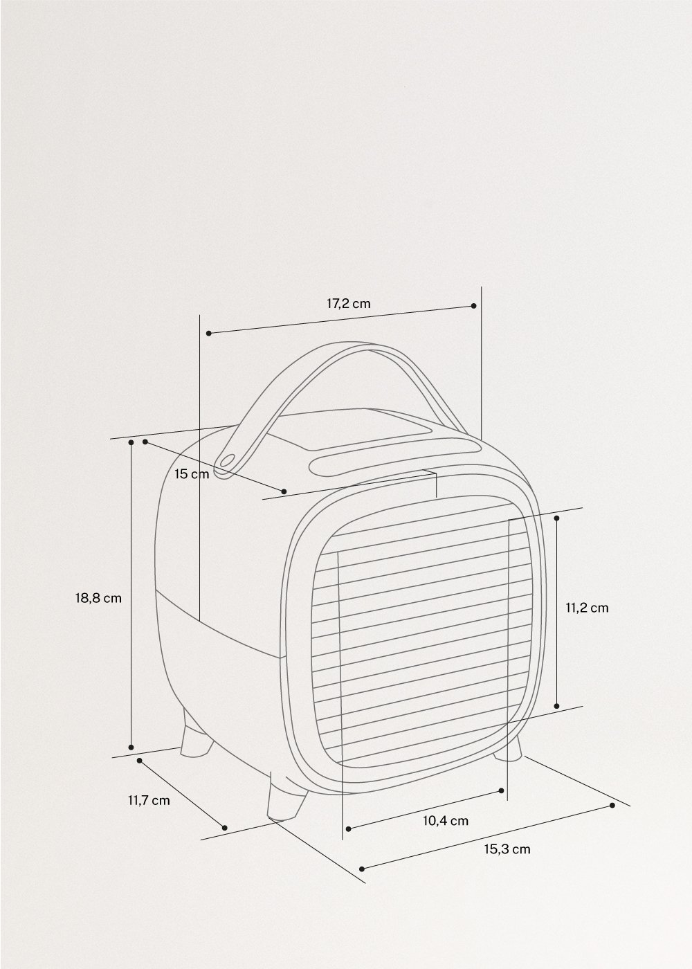 AIR COOLER BOX STUDIO - Mini-Tischventilator, medidas foto vertical