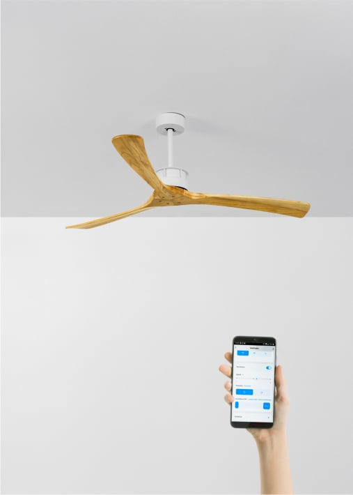 WIND LARGE - Leiser Deckenventilator 40W Ø152 cm 100% Holz