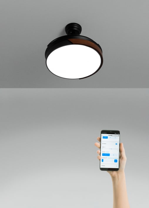 WIND CLEAR - Deckenventilator 40W leise einziehbare Flügel mit LED-Licht verschiedene Größen