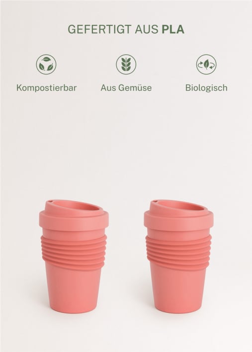 KITCHENWARE OUTDOOR ECO - Kaffeetasse aus Recyclingmaterial mit Deckel