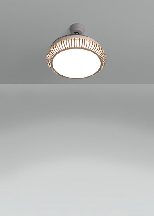 Kaufen WIND CLEAR RATTAN - Leiser Deckenventilator 40W Ø108cm einziehbare Flügel mit 36W LED-Licht