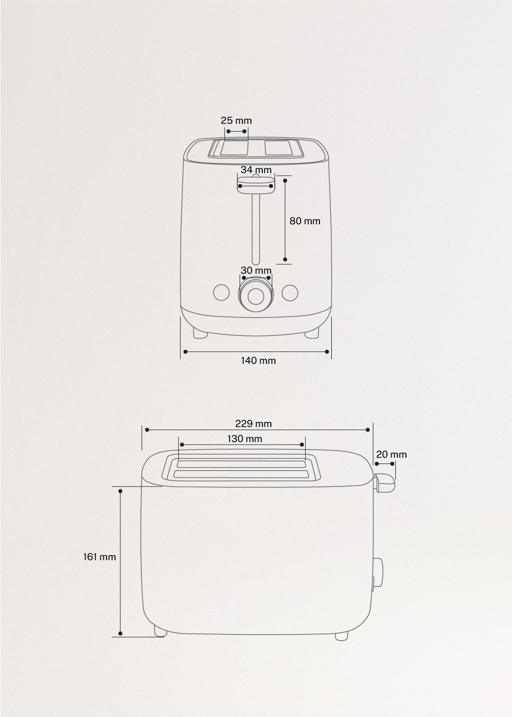 TOAST STUDIO - Toaster, medidas foto vertical
