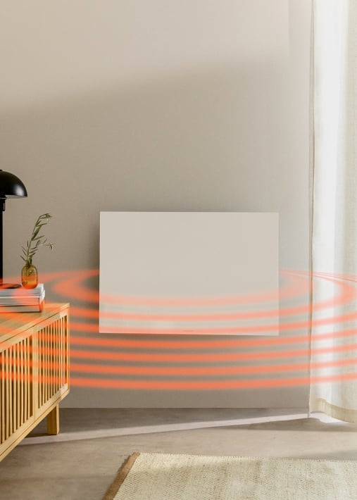 WARM MINIMAL IR - Wandmontierter Infrarotheizstrahler mit WiFi