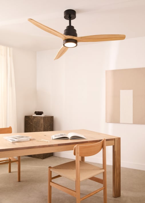 WIND STYLANCE - Leiser Deckenventilator 40W 100% Holz verschiedene Größen