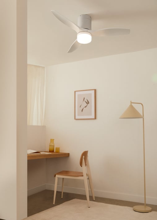 WIND CALM - Leiser Deckenventilator 40W mit technischen ABS-Blättern in verschiedenen Größen