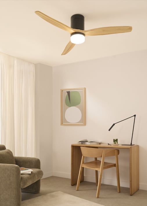 WIND CALM - Leiser Deckenventilator 40W mit technischen ABS-Blättern in verschiedenen Größen