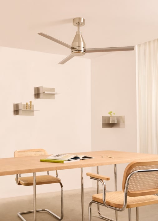 WIND STEEL - Leiser Deckenventilator 40W Ø132 cm