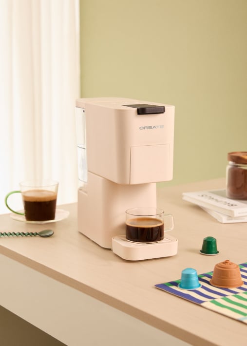THERA STUDIO - Mehrkapsel-Express-Kaffeemaschine und gemahlener Kaffee