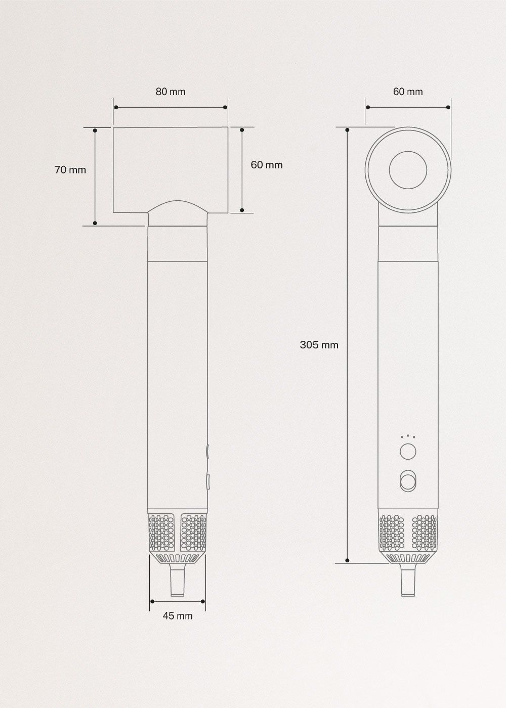 ION STYLER PRO ADVANCE - 8-in-1 Keramische Ionen-Haartrockner- und Stylingbürste, medidas foto vertical