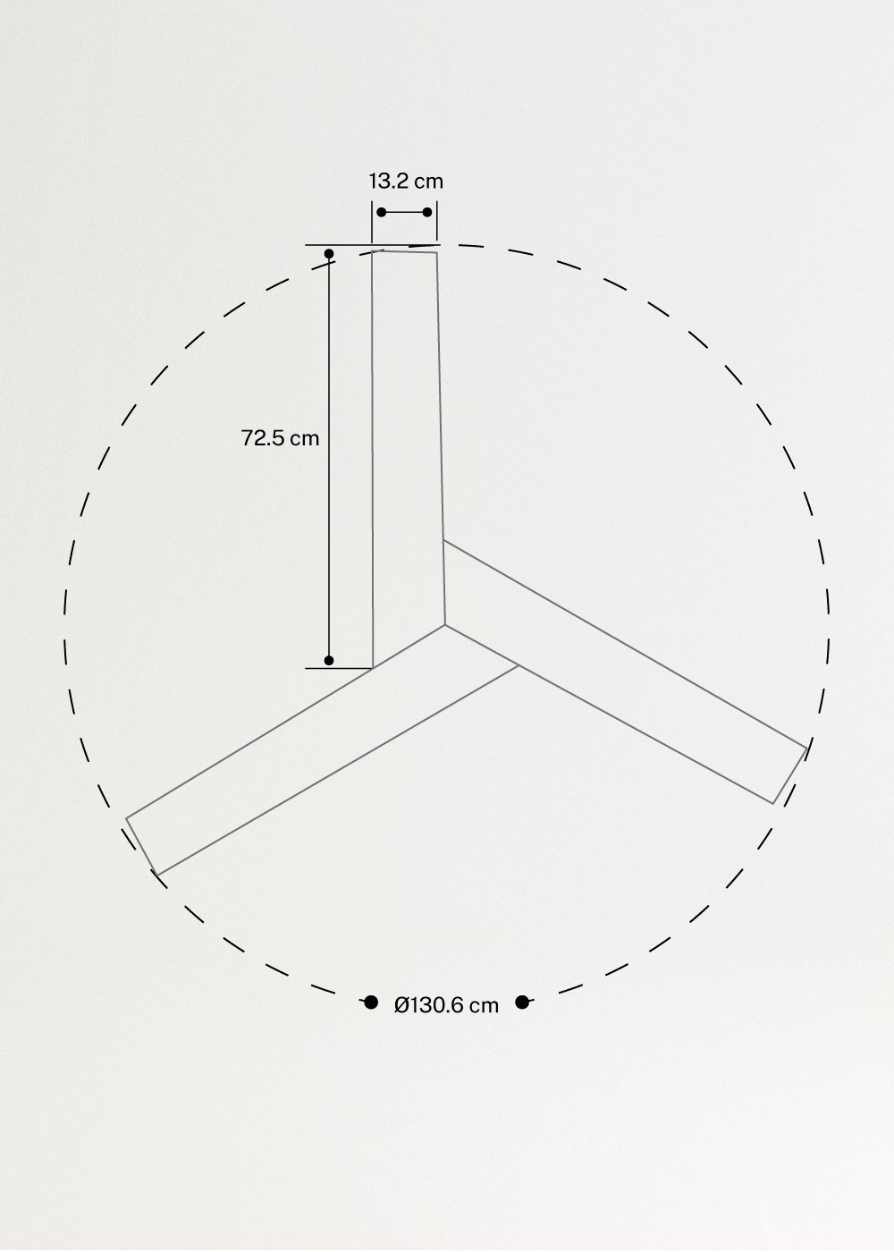 WIND SHARP - Deckenventilator 40W leise Ø132 cm, medidas foto vertical