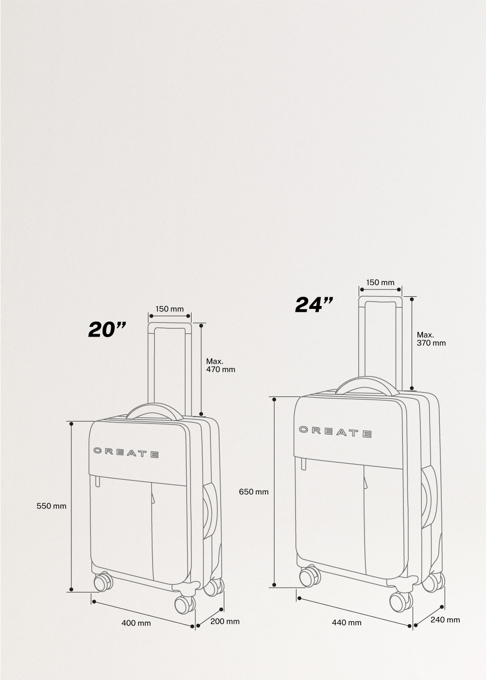 LUGGAGE STUDIO SOFT - Weicher Koffer aus Polyester mit TSA-Schloss und multidirektionalen Rädern, medidas foto vertical