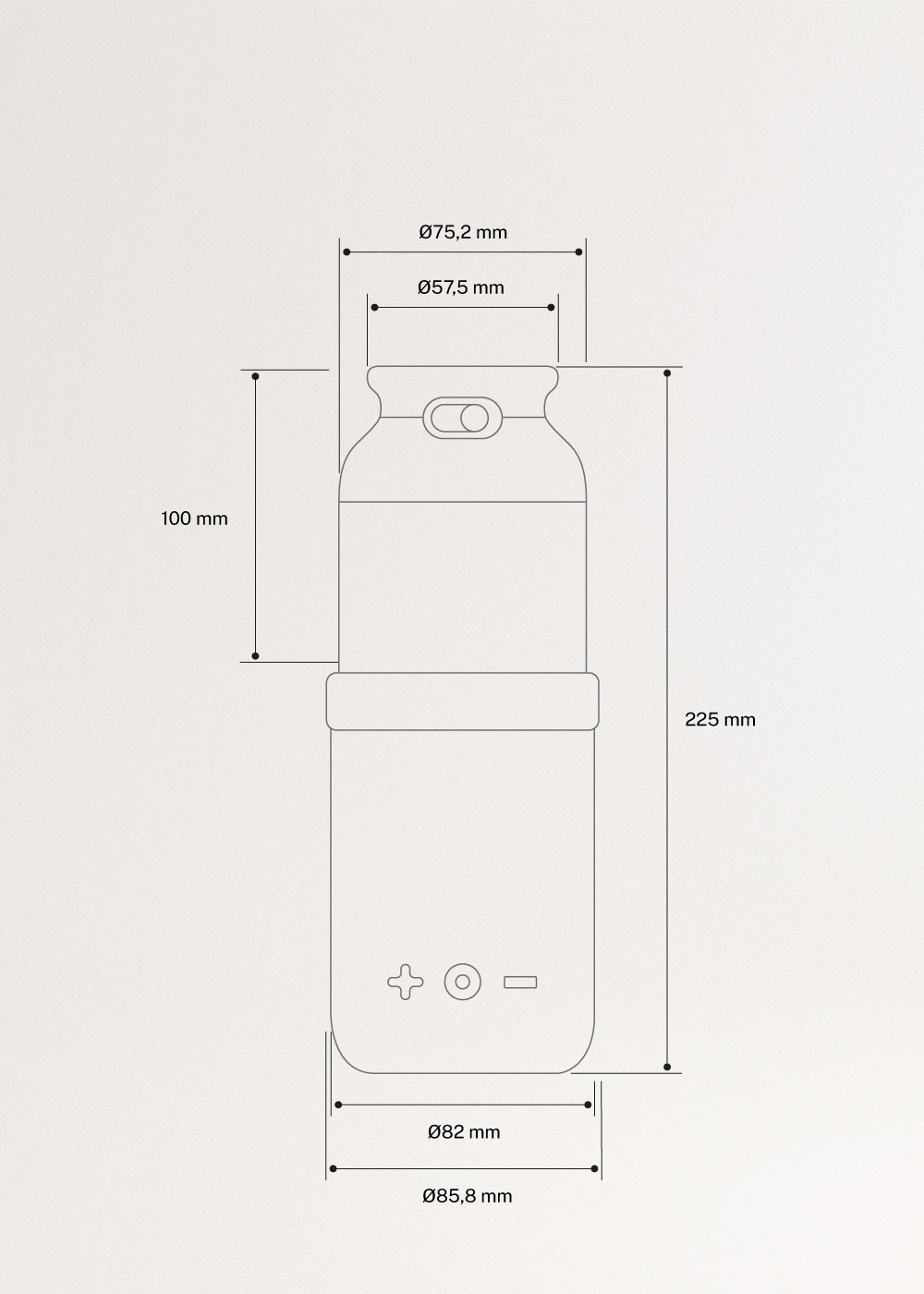BABY PORTABLE MILK WARMER - Milch- und Wasserwärmer für Babyflaschen mit Temperaturregler, medidas foto vertical