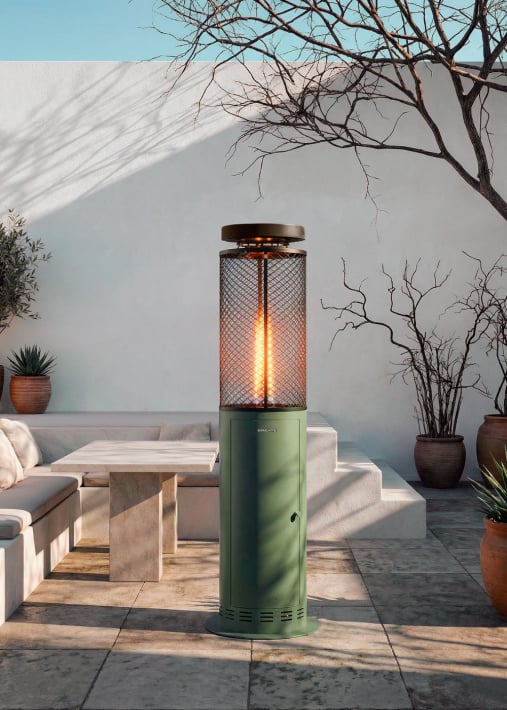 FIRE ROUND PELLET HEATER - Außenofen 17,5 kW rauchfrei mit Pellets