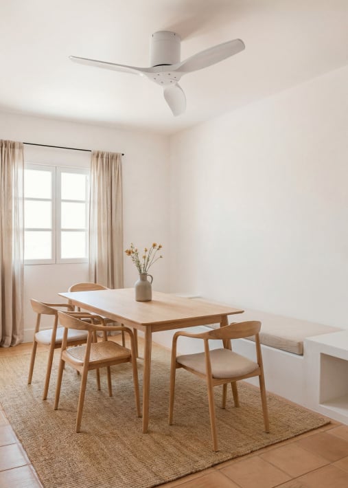 WIND CALM - Leiser Deckenventilator 40W mit technischen ABS-Blättern in verschiedenen Größen