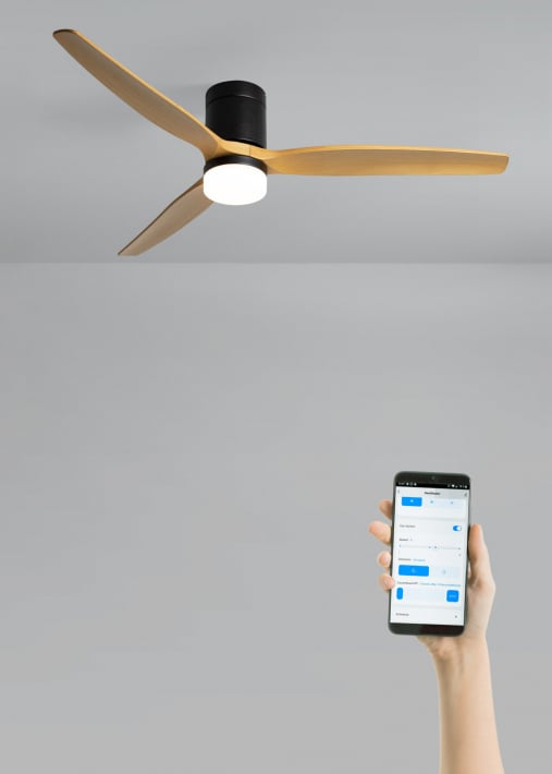 WIND CALM - Leiser Deckenventilator 40W mit technischen ABS-Blättern in verschiedenen Größen