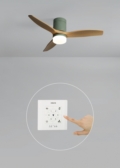 WIND CALM - Leiser Deckenventilator 40W mit technischen ABS-Blättern in verschiedenen Größen