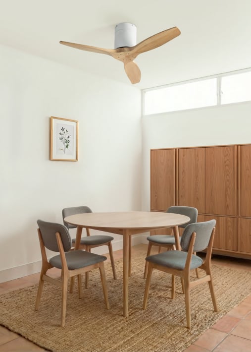 WIND CALM - Leiser Deckenventilator 40W mit technischen ABS-Blättern in verschiedenen Größen