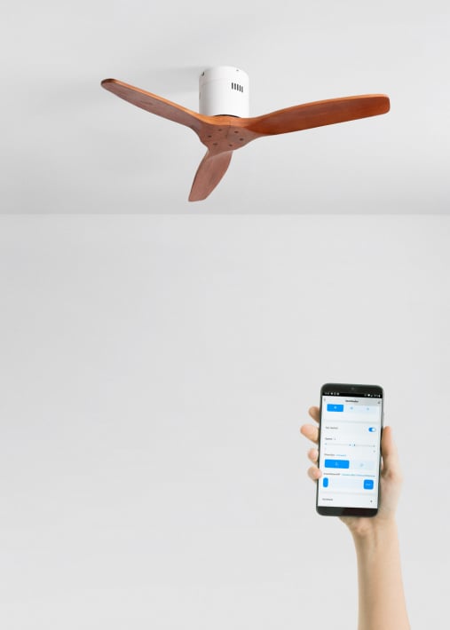 WIND CALM NATURAL WOOD - Leiser Deckenventilator 40W 100% Holz