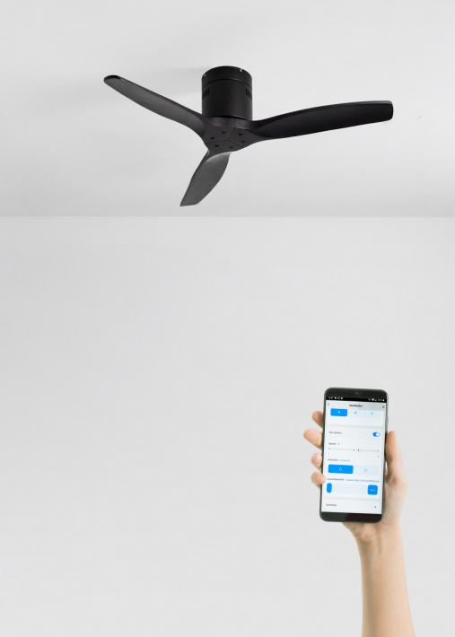 WIND CALM NATURAL WOOD - Leiser Deckenventilator 40W 100% Holz