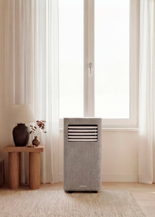 SILKAIR TEXTILE DUAL CONNECT 9000 - Mobiles Klimagerät 4-in-1 WiFi 9000 BTU mit Wärmepumpe