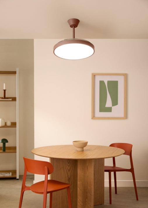 WIND CLEAR STUDIO - Deckenventilator 40W leise mit einziehbaren Flügeln und LED-Licht, verschiedene Größen