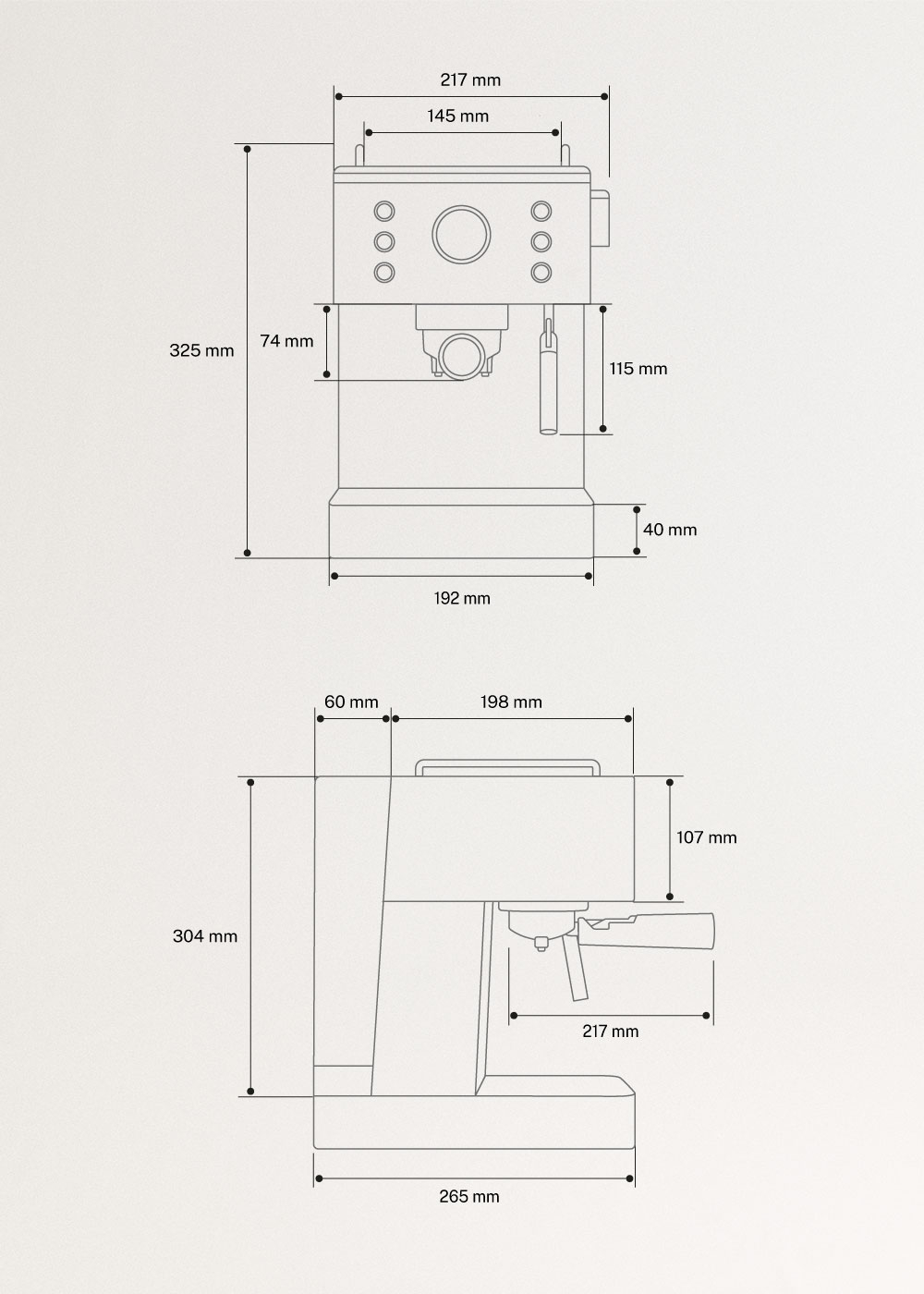 THERA CLASSIC COLD BREW - 20-Bar-Espressomaschine mit Cold-Coffee-Funktion, medidas foto vertical