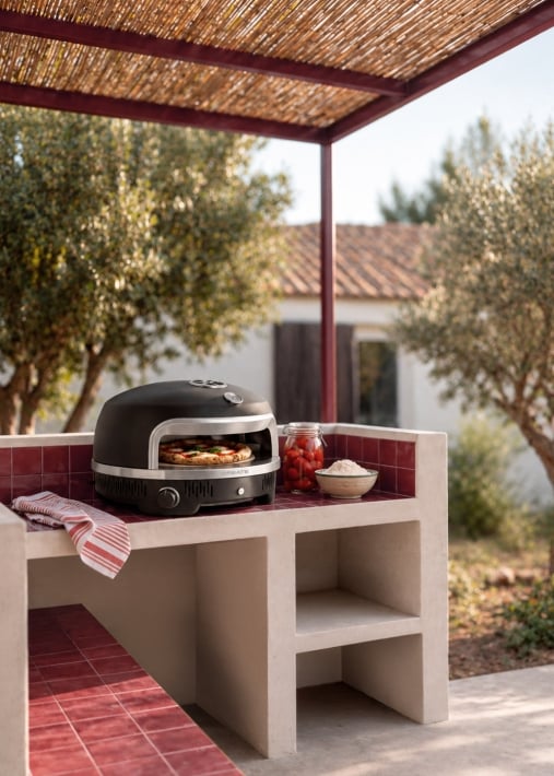 GAS PIZZA MAKER - Gas-Pizzaofen mit automatisch rotierendem Pizzastein