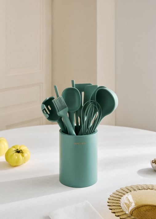KITCHENWARE STUDIO - 9-teiliges nahtloses Küchenutensilien-Set aus Silikon