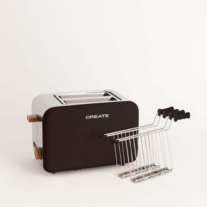PACK - TOAST RETRO Toaster + 2 GITTERZANGEN zum Zubereiten von Sandwiches, imagen de galería 1