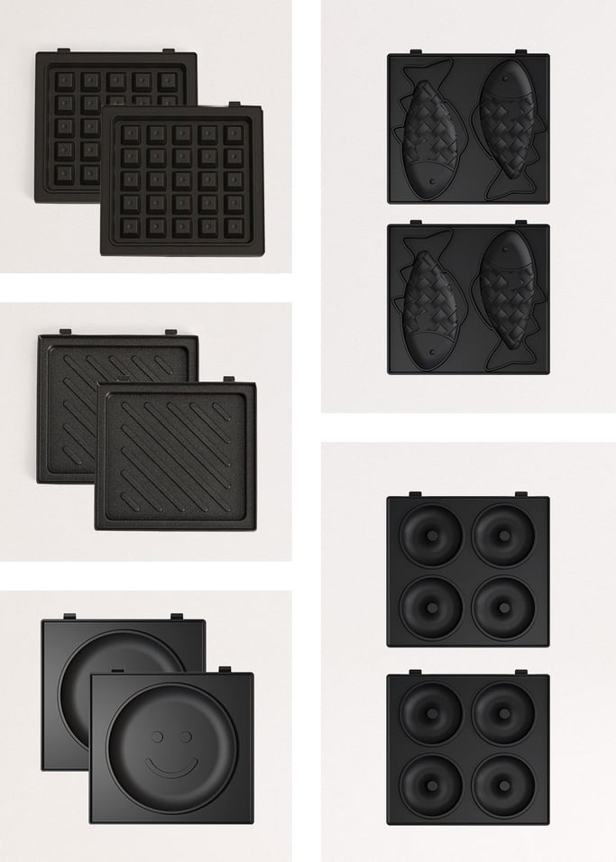 Austauschbare Platten für STONE STUDIO Einzel - Waffeln, Pfannkuchen, Taiyaki Fisch, Donuts, Grill, Galeriebild 5