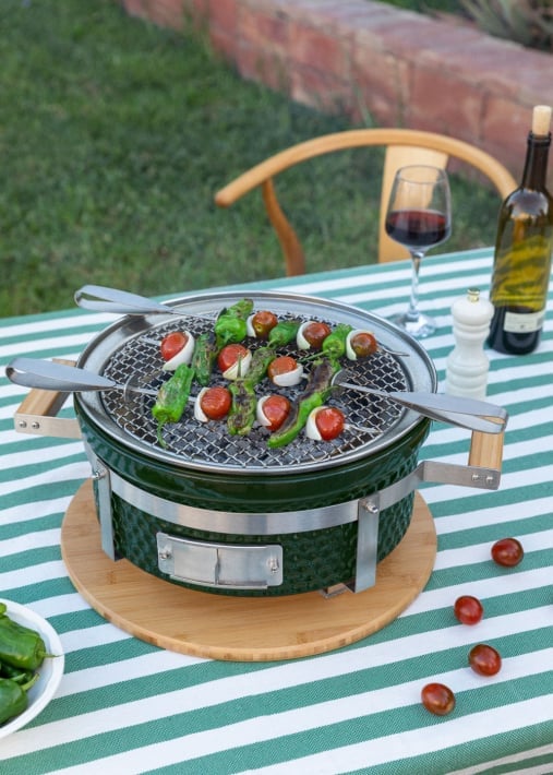 Kaufen BBQ KAMADO HIBACHI - Runder Barbecue mit Grillrost und Grillplatte