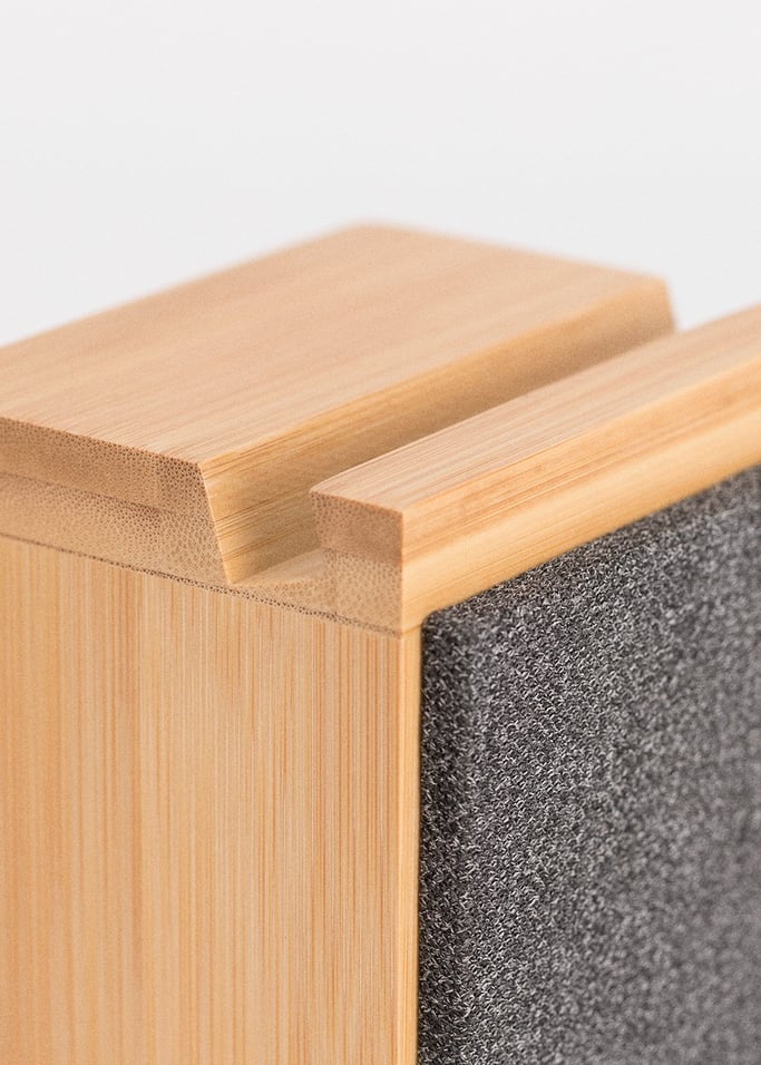 SPEAKER MINI PRO BAMBOO - Bluetooth-Lautsprecher aus Bambus mit Smartphone-Halterung, Galeriebild 7