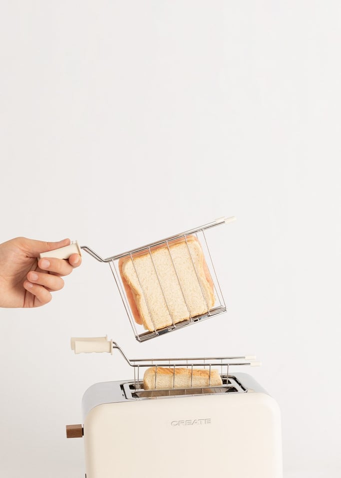 Pack TOAST RETRO Klein Toaster für breite Scheiben + 2 SANDWICHZANGEN, Galeriebild 7