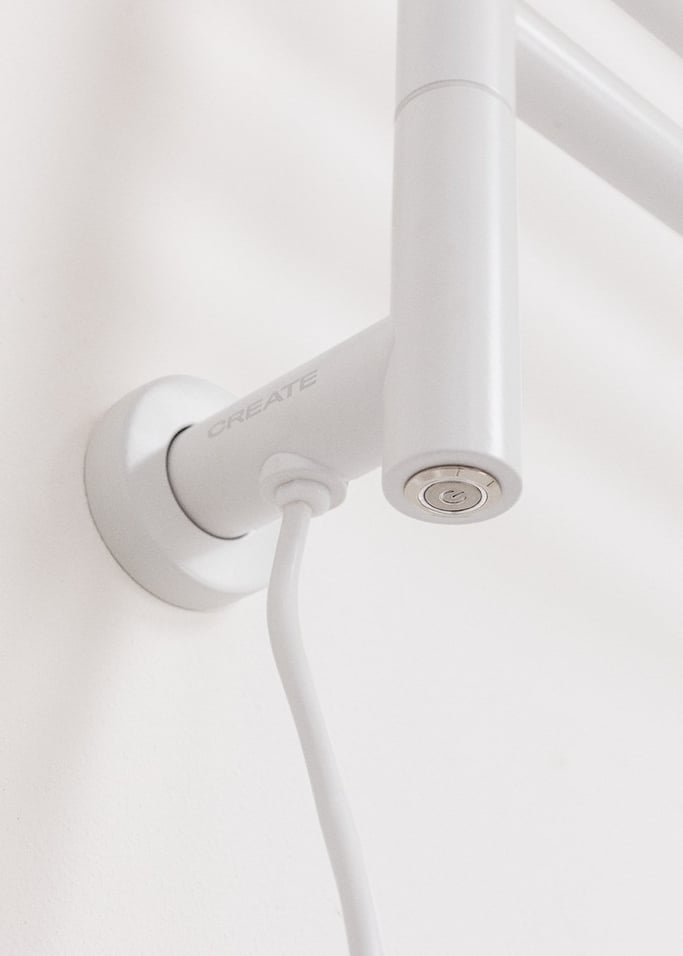 WARM TOWEL MINIMAL - Elektrischer Badheizkörper 80W mit 180° schwenkbaren Stangen, Galeriebild 7