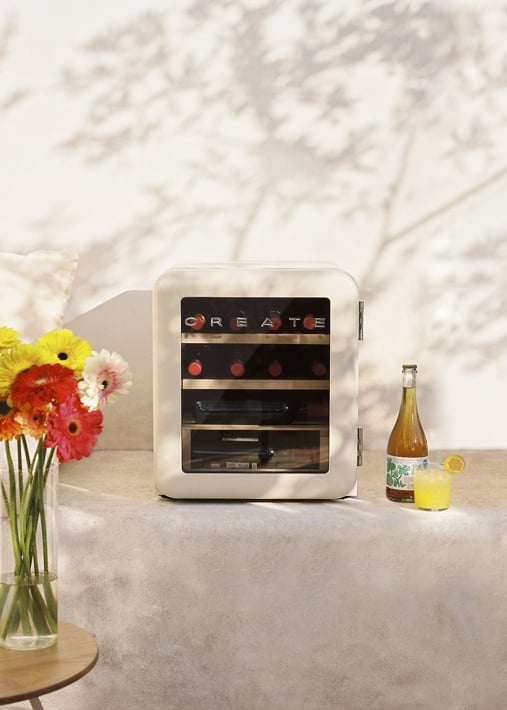 Kaufen WINECOOLER RETRO M - Elektrischer Weinkühlschrank für 12 Flaschen