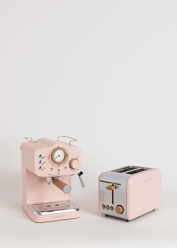 Pack TOAST RETRO Toaster + THERA RETRO MATT Espresso-Maschine mit mattem Finish, Galeriebild 1