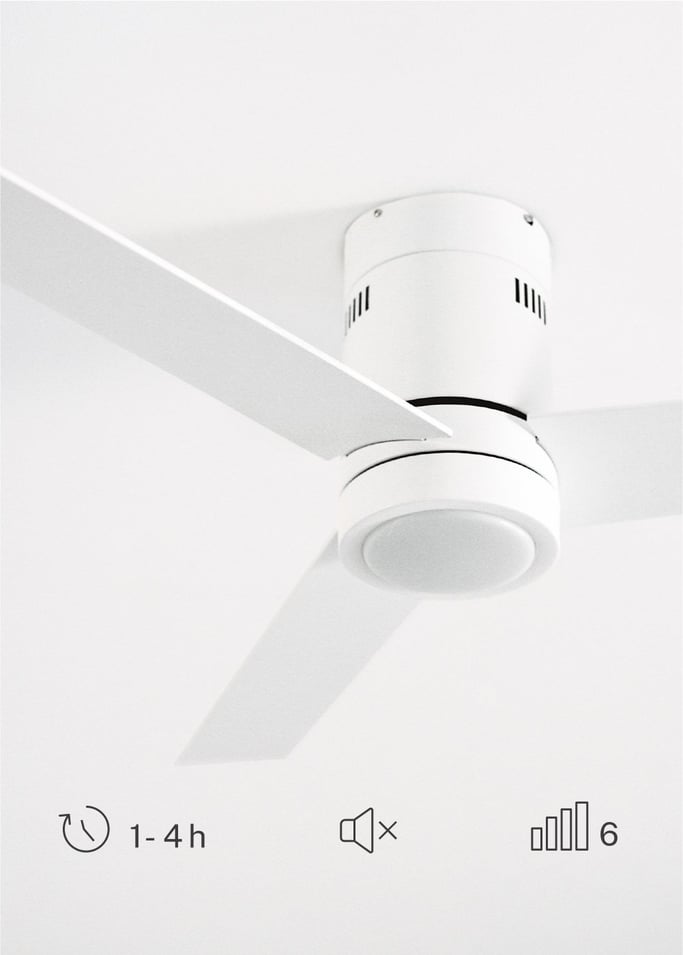 WIND MINIMAL - Leiser Deckenventilator 40W Ø132 cm mit 15W LED-Licht, Galeriebild 4