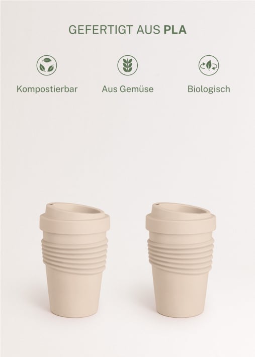 Kaufen KITCHENWARE OUTDOOR ECO - Kaffeetasse aus Recyclingmaterial mit Deckel