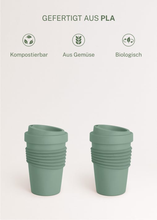 Kaufen KITCHENWARE OUTDOOR ECO - Kaffeetasse aus Recyclingmaterial mit Deckel