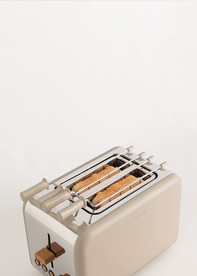 Pack TOAST RETRO Klein Toaster für breite Scheiben + 2 SANDWICHZANGEN, Galeriebild 6