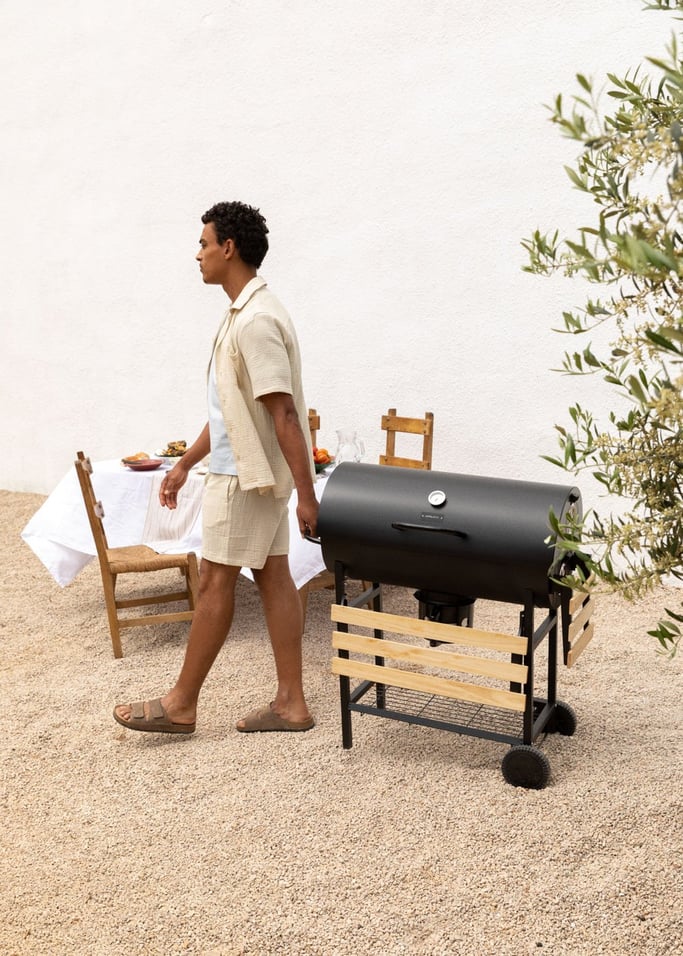 BBQ SMOKEY - Räuchergrill mit Holzkohle auf Rädern, Galeriebild 5