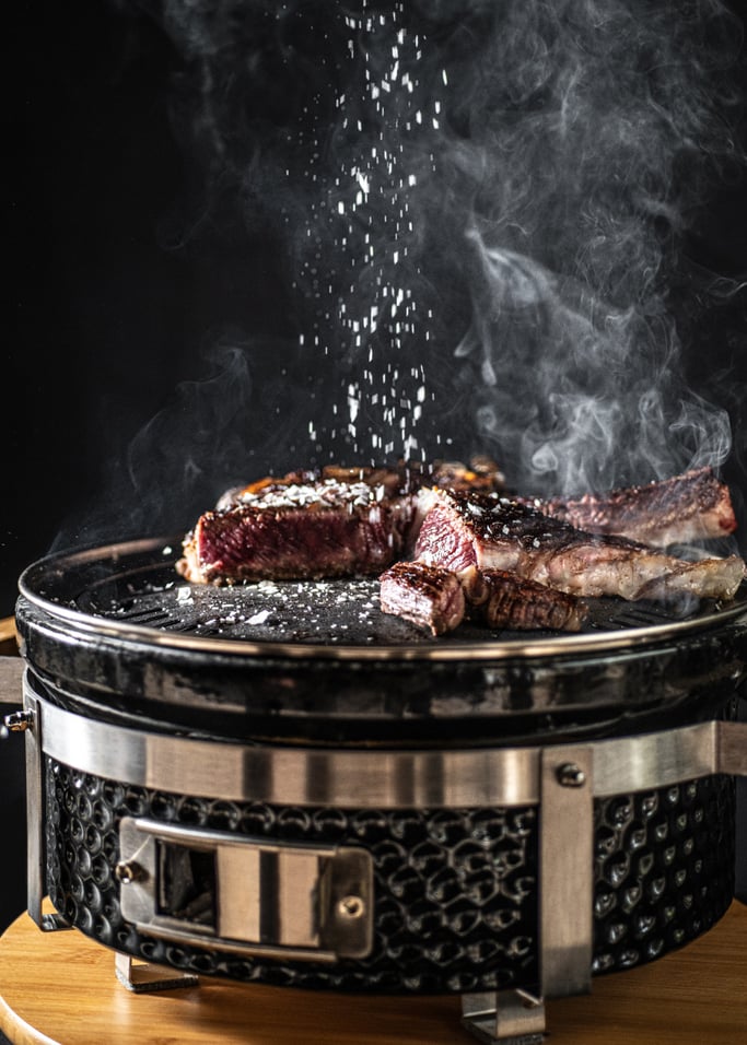 BBQ KAMADO HIBACHI - Runder Barbecue mit Grillrost und Grillplatte, Galeriebild 7