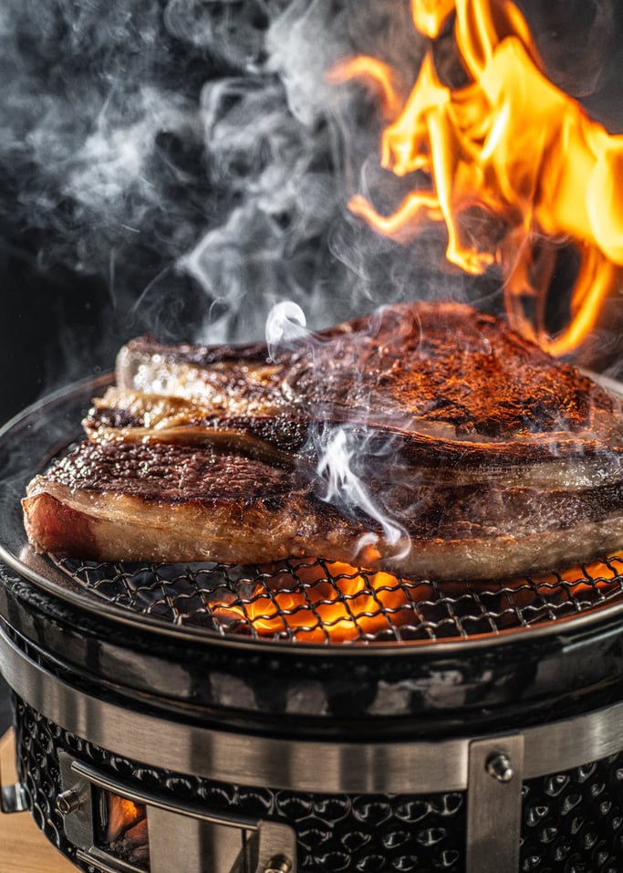 BBQ KAMADO HIBACHI - Runder Barbecue mit Grillrost und Grillplatte, Galeriebild 10