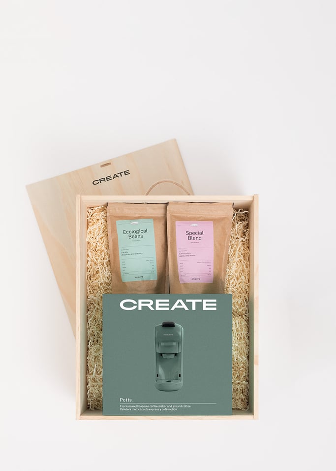 COFFEE TIME BOX - Geschenkbox mit Multikapsel-Espressomaschine + Kaffee, Galeriebild 3