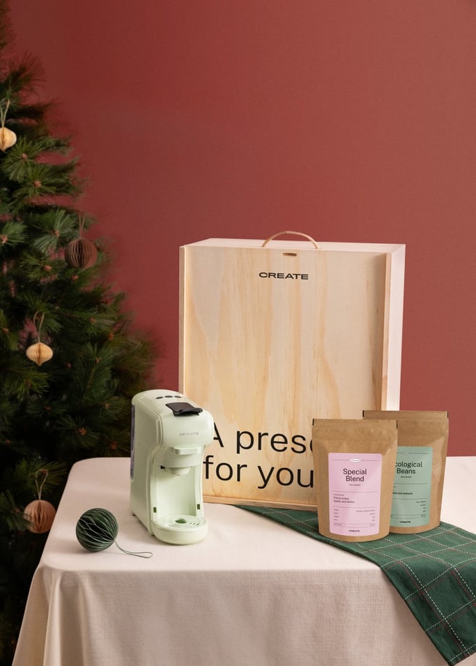 COFFEE TIME BOX - Geschenkbox mit Multikapsel-Espressomaschine + Kaffee, Galeriebild 2