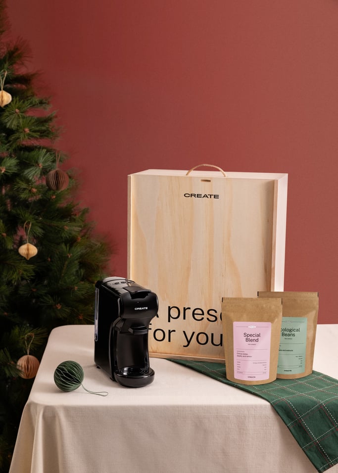 COFFEE TIME BOX - Geschenkbox mit Multikapsel-Espressomaschine + Kaffee, Galeriebild 2